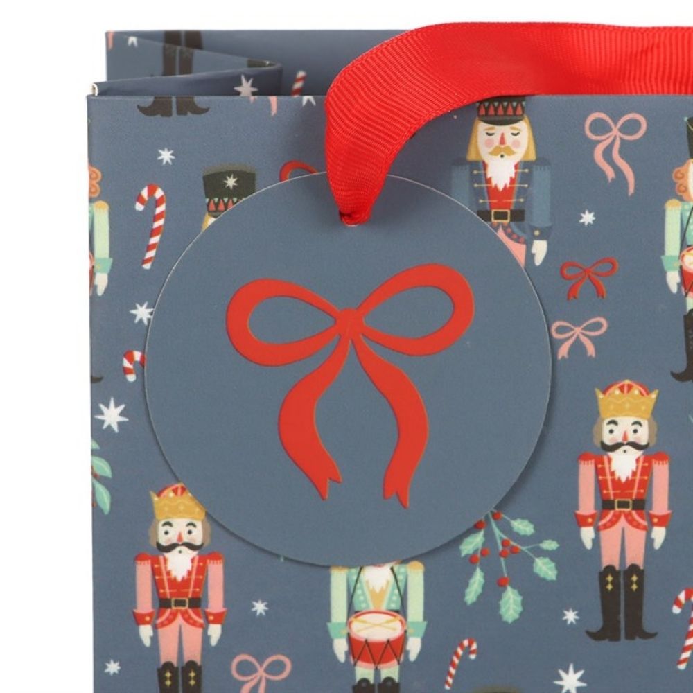 Blue Nutcracker Print Gift Bag