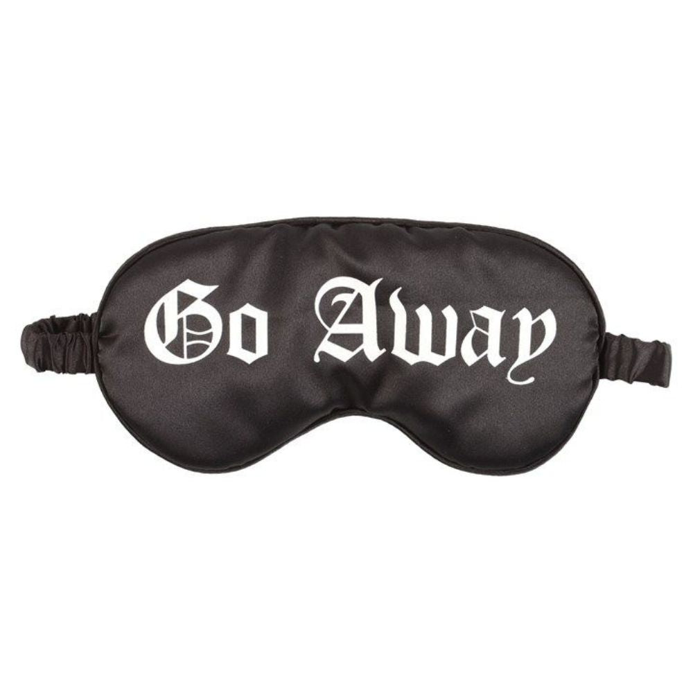Gothic Satin Sleep Mask - 'Go Away'