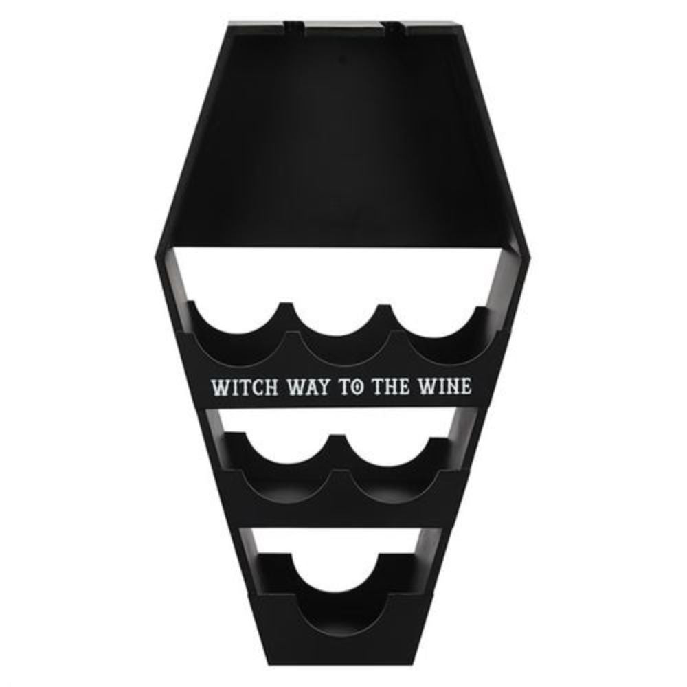 'Witch way is the wine' - Coffin shaped wine rack