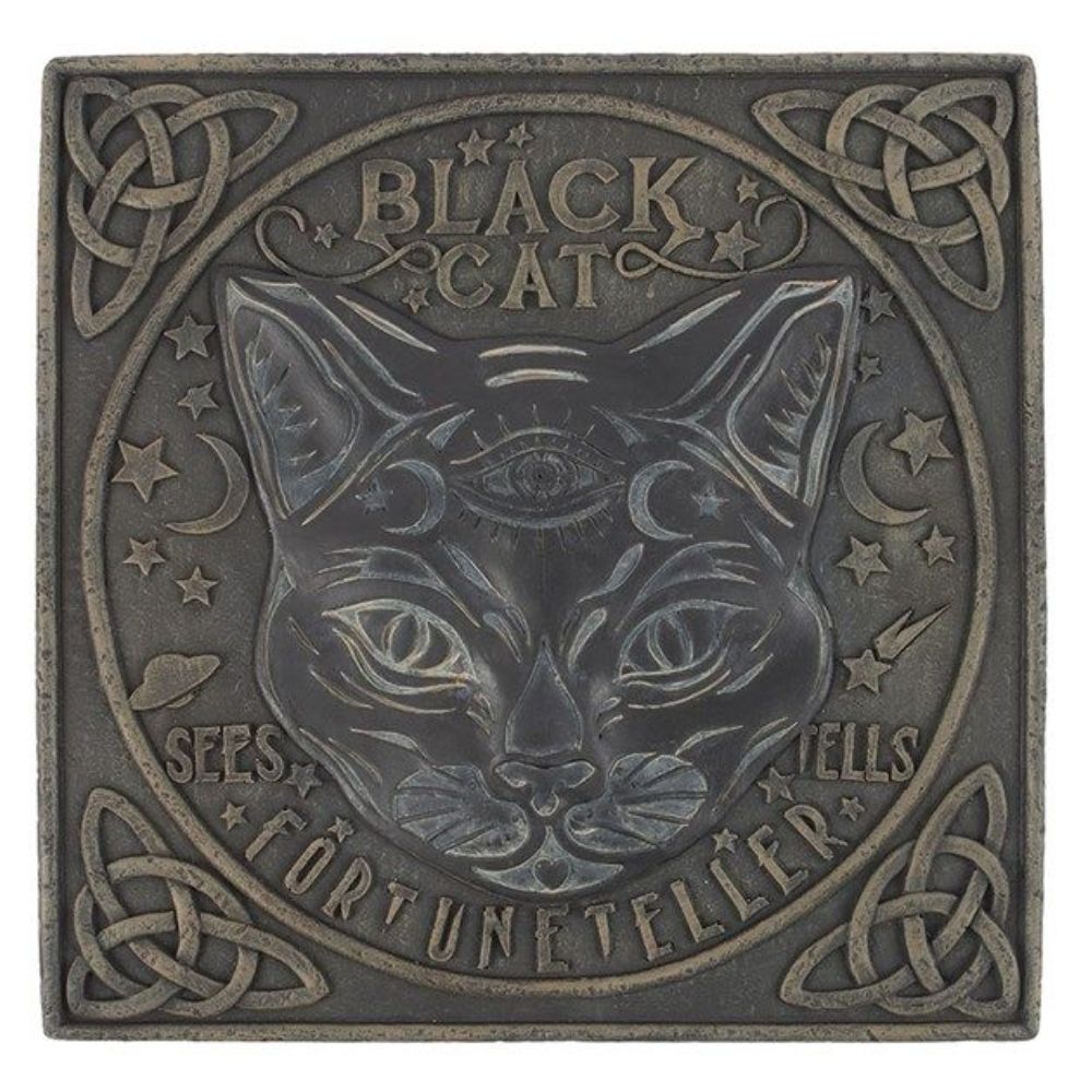 Black Cat Fortune Teller Sign