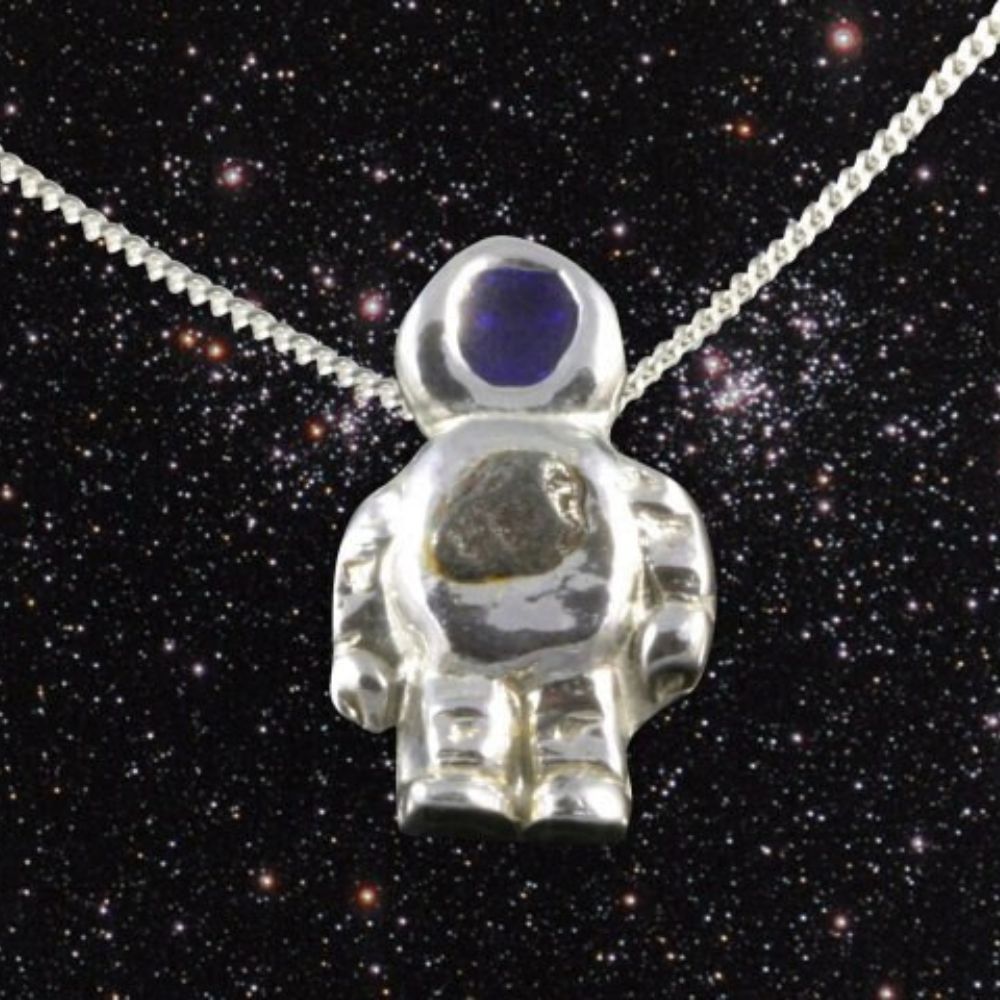 Sterling Silver - Spaceman Meteorite Pendant