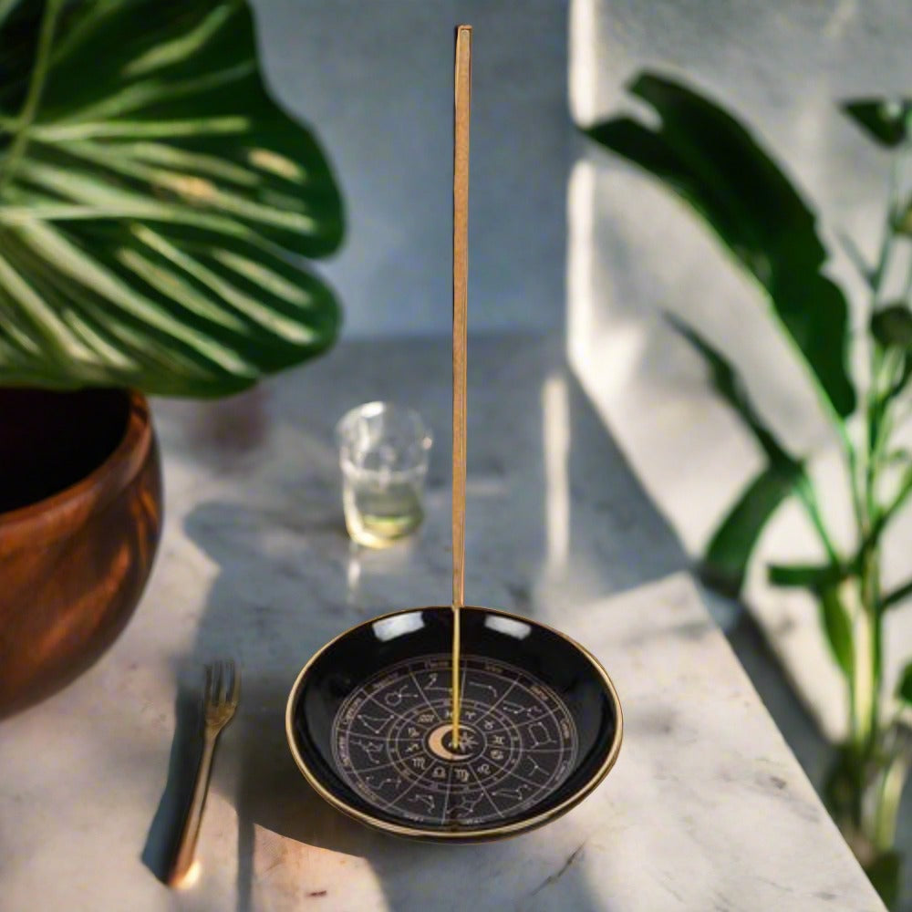 Incense Dish – Astrology Wheel