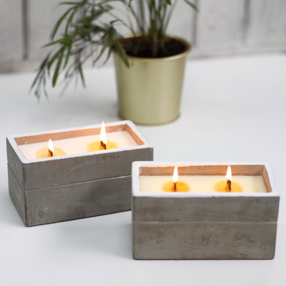 Minimalist Urban Concrete Candle