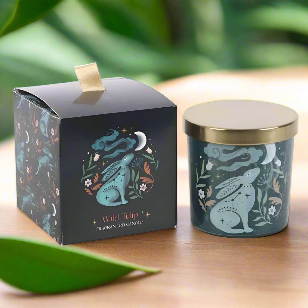 Midnight Hare Wild Tulip Candle