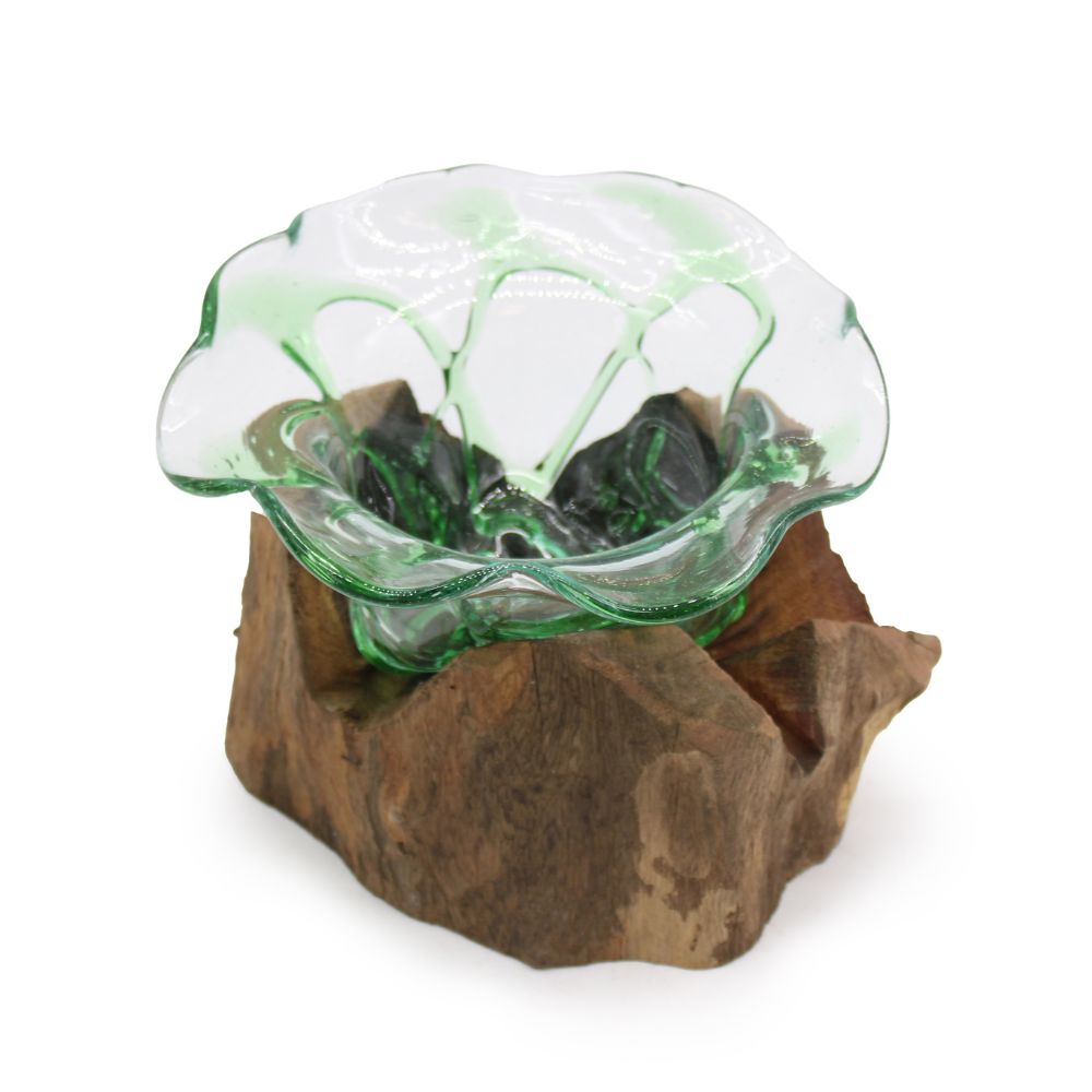 Molten Recycled beer Bottle Glass Sculpture