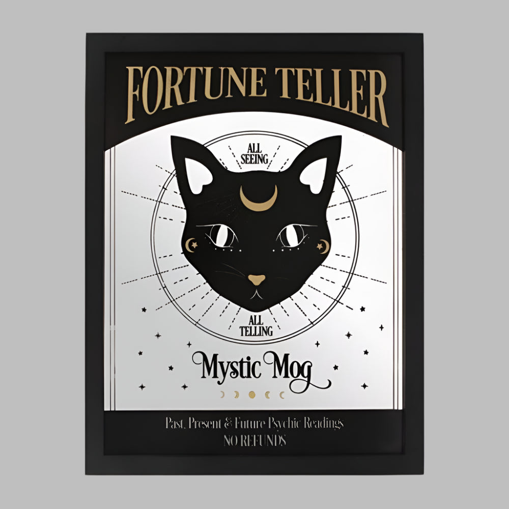 Mystic Mog Vintage Style Mirror Art