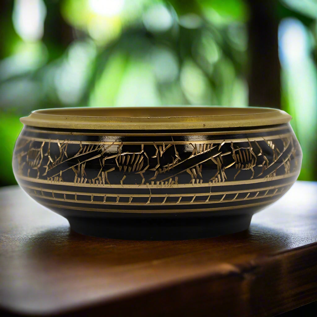 Solid Brass Incense Bowl