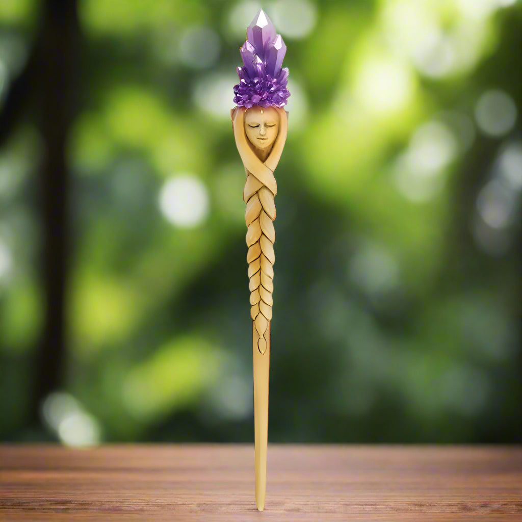 Purple Crystal Goddess Wand
