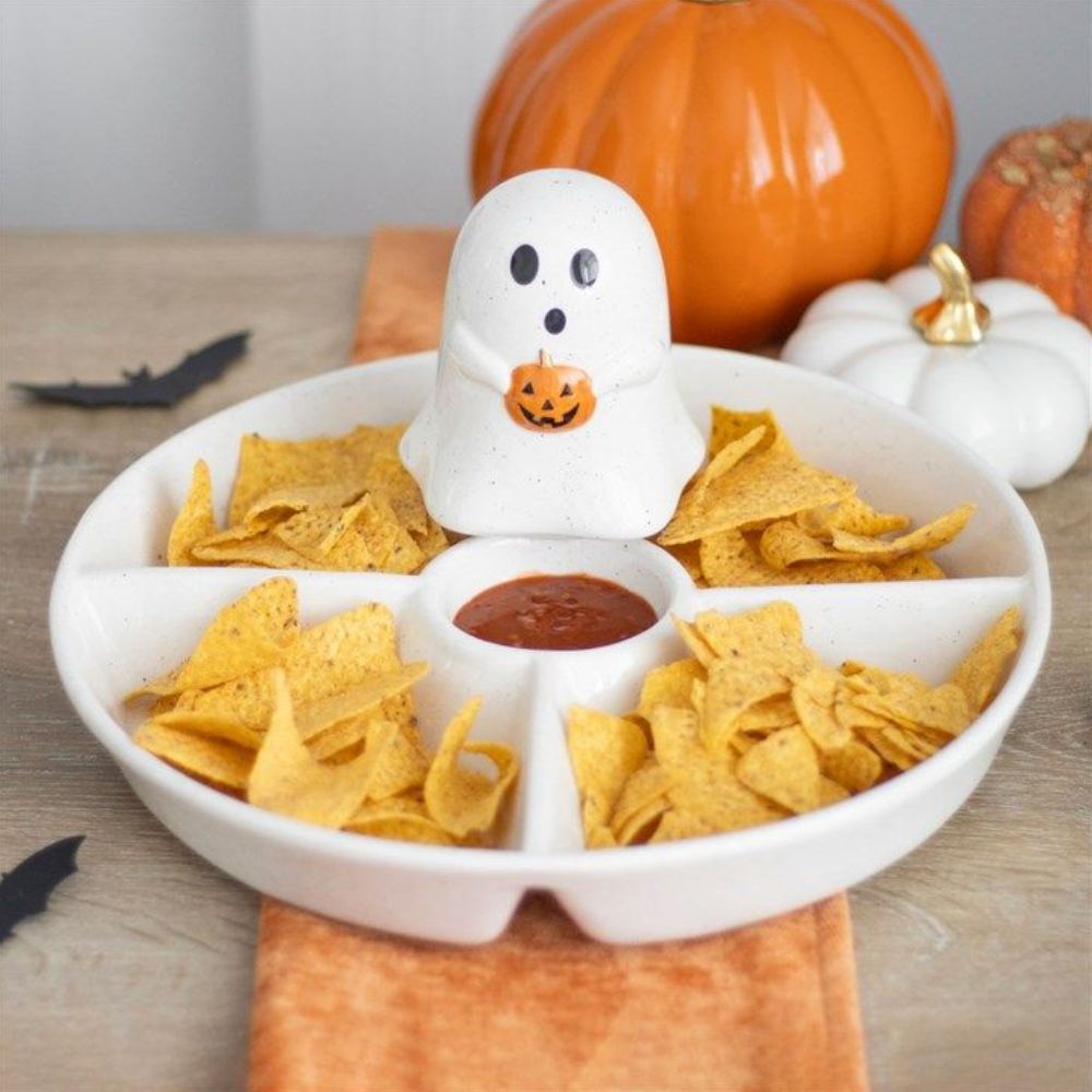 Ghost & Pumpkin Chip and Dip Snack Dish