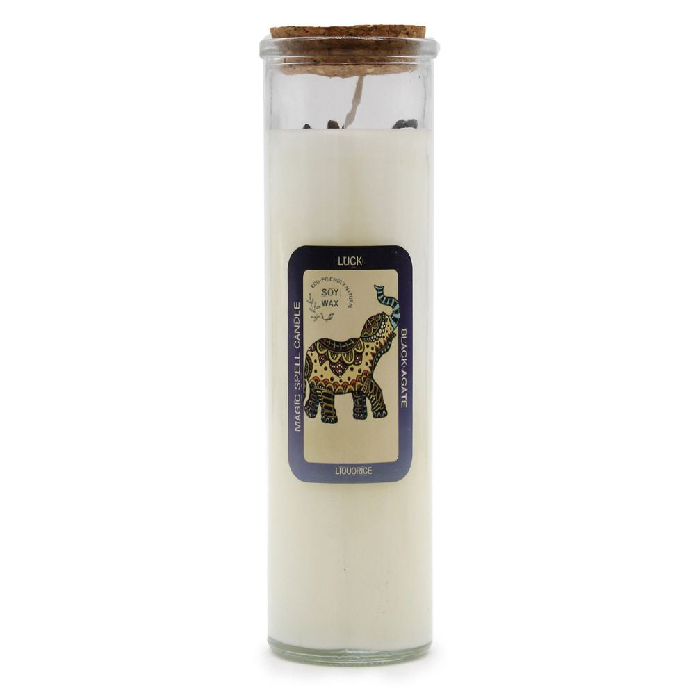 Soy wax Candles 'Magic Spell' with Gemstones