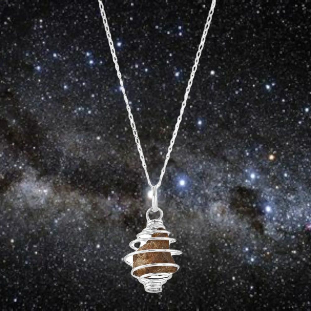 Touch of the cosmos: Chondrite Meteorite Pendant