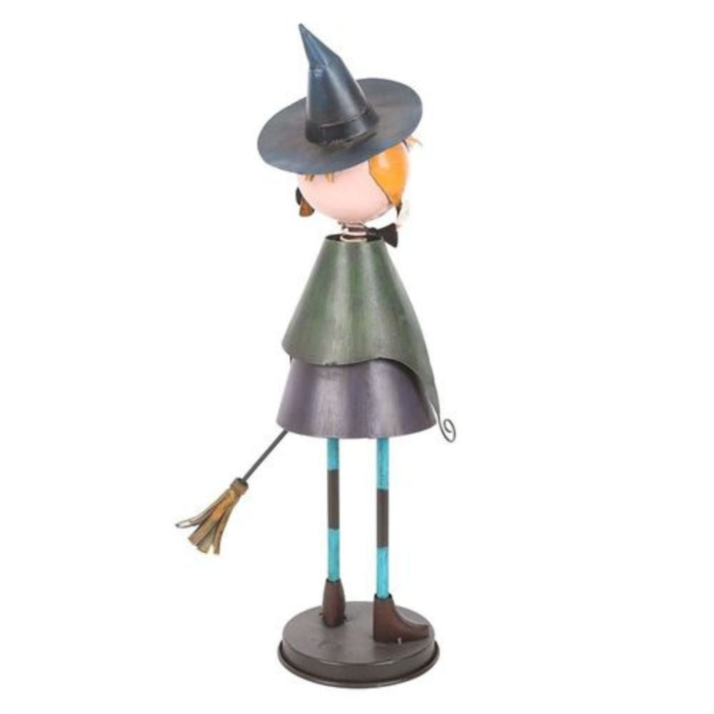 Vintage Metal Witch Ornament