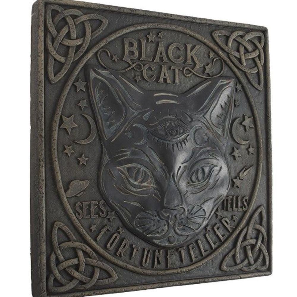 Black Cat Fortune Teller Sign