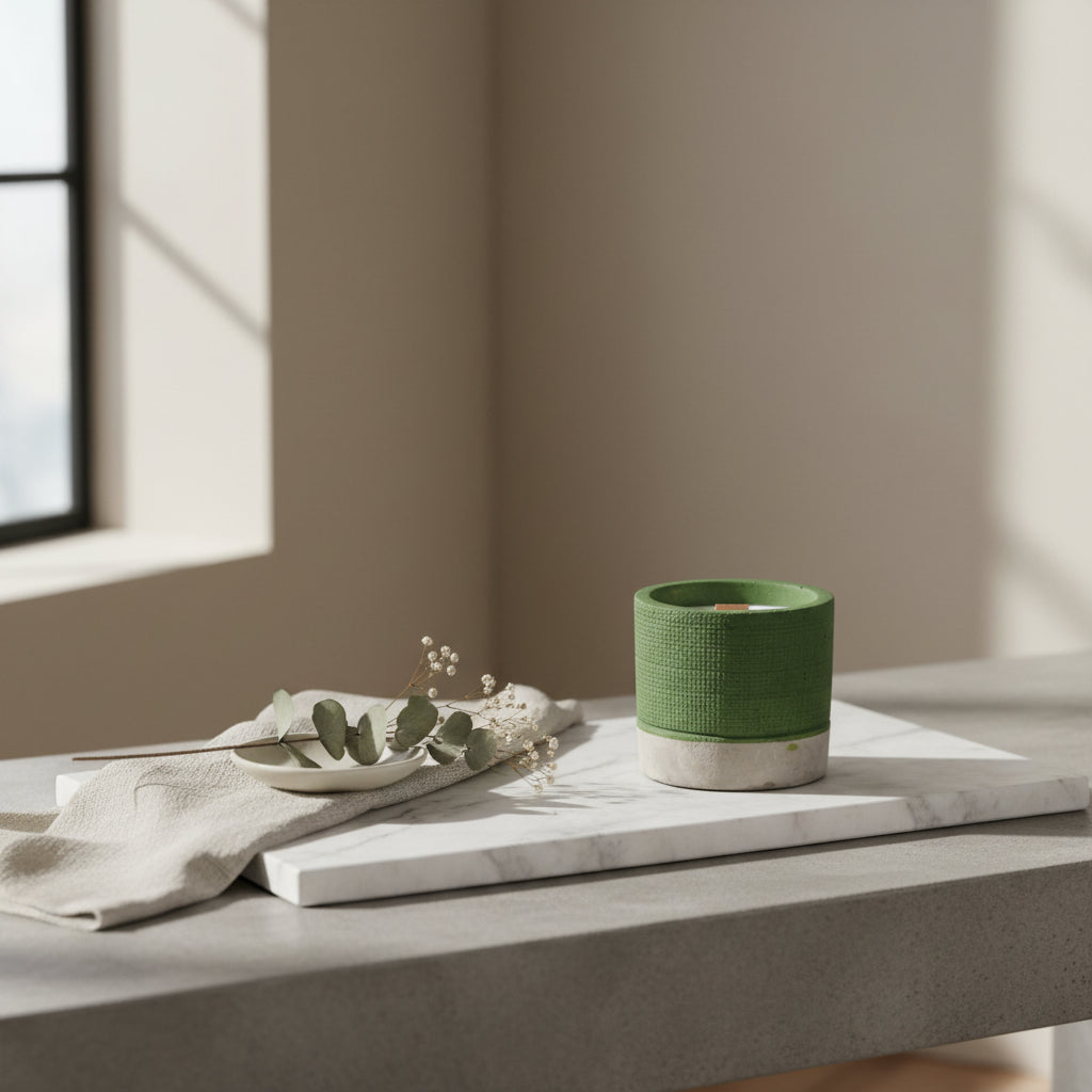 Minimalist Urban Concrete Soy Wax Candle