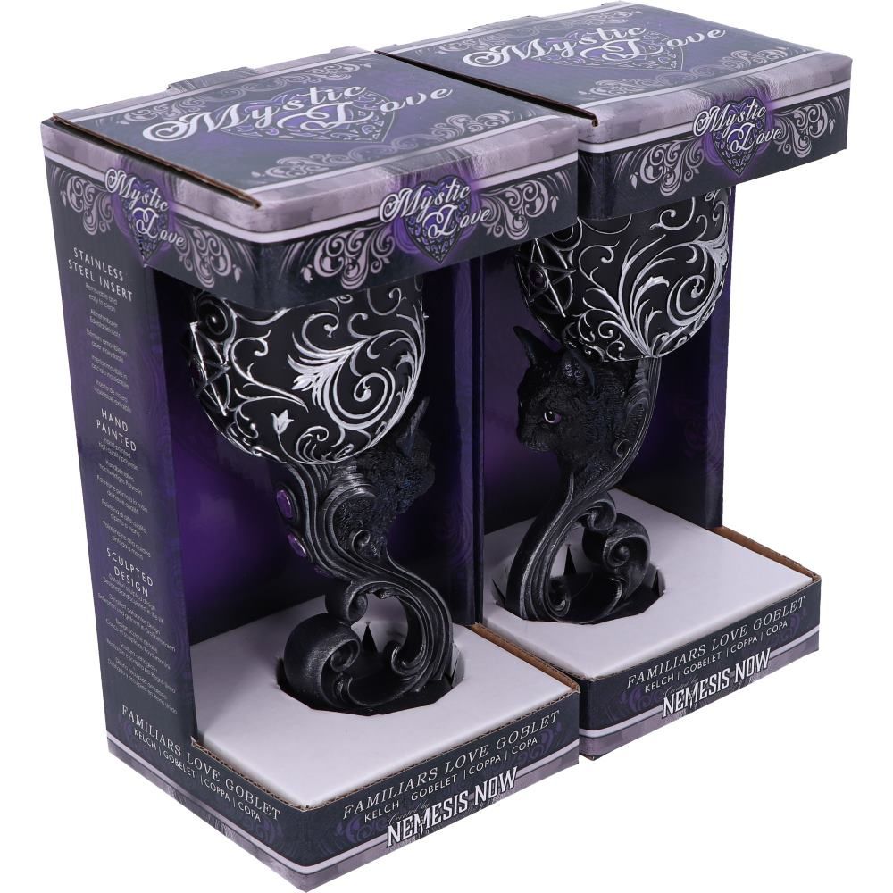 Familiars Love Twin Cat Heart Goblets