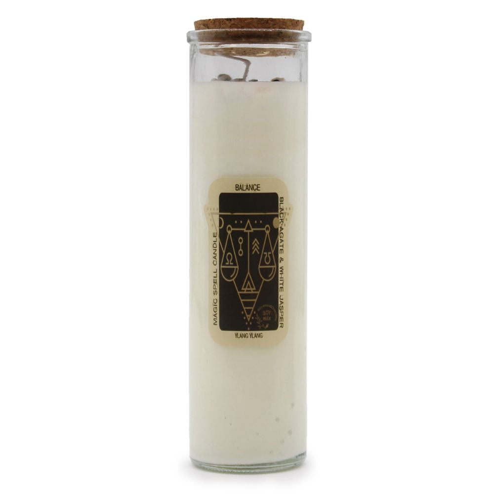 Soy wax Candles 'Magic Spell' with Gemstones