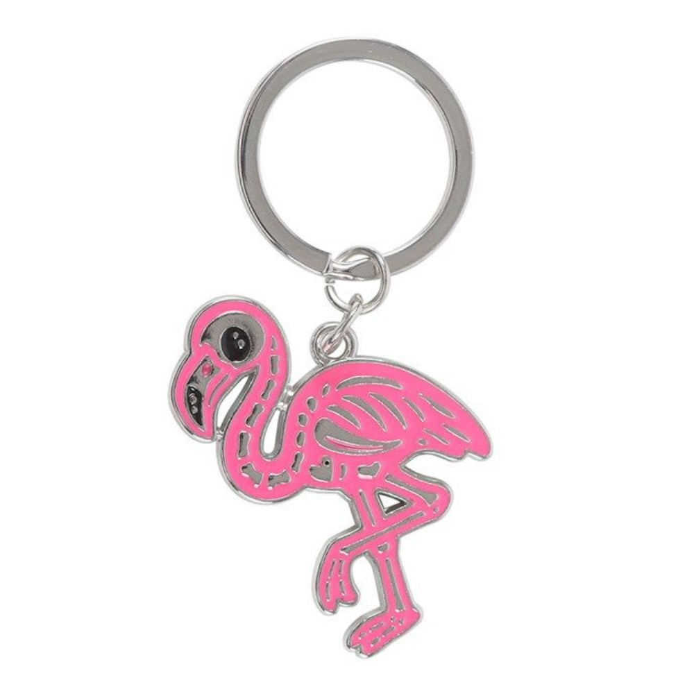 Flamin-goth Flamingo Keyring