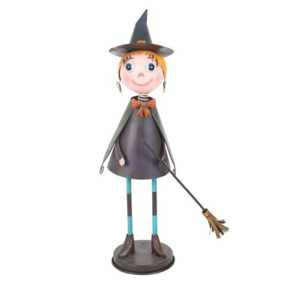 Vintage Metal Witch Ornament