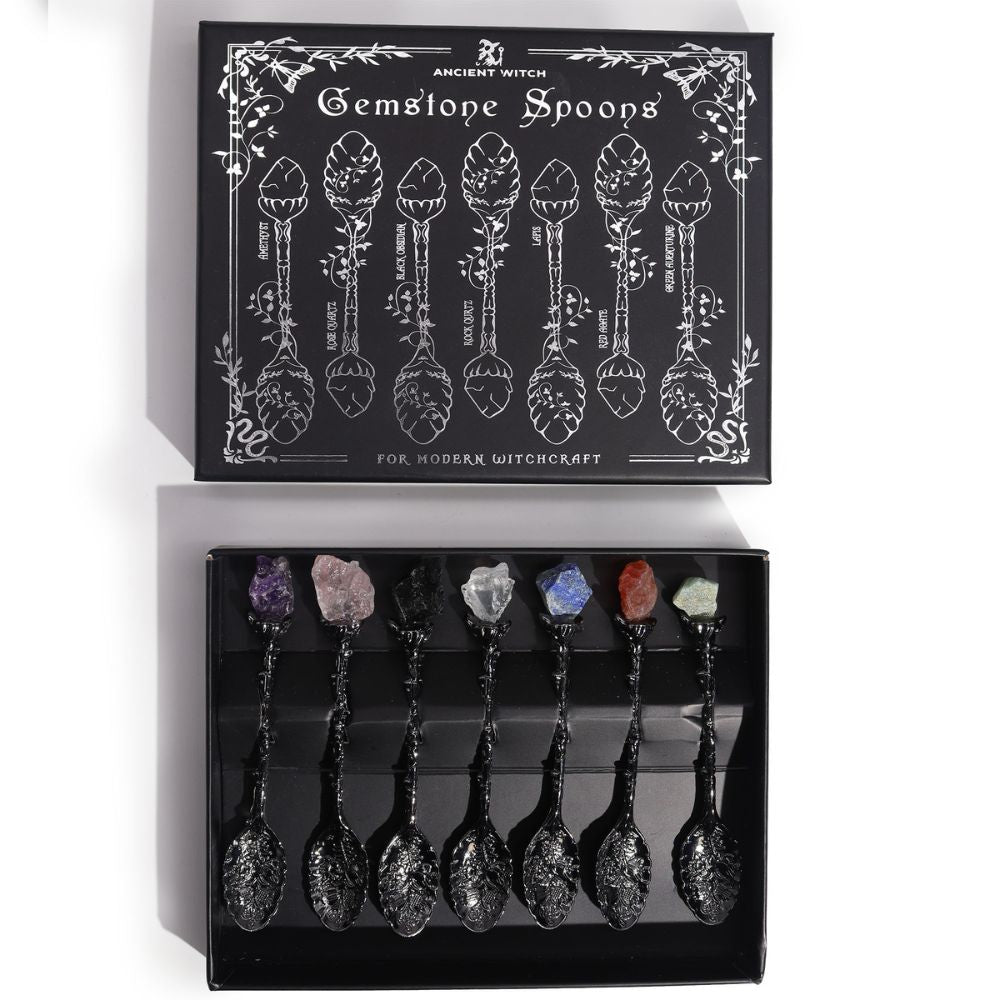 Ancient Witch Gemstone Spoons Gift Set