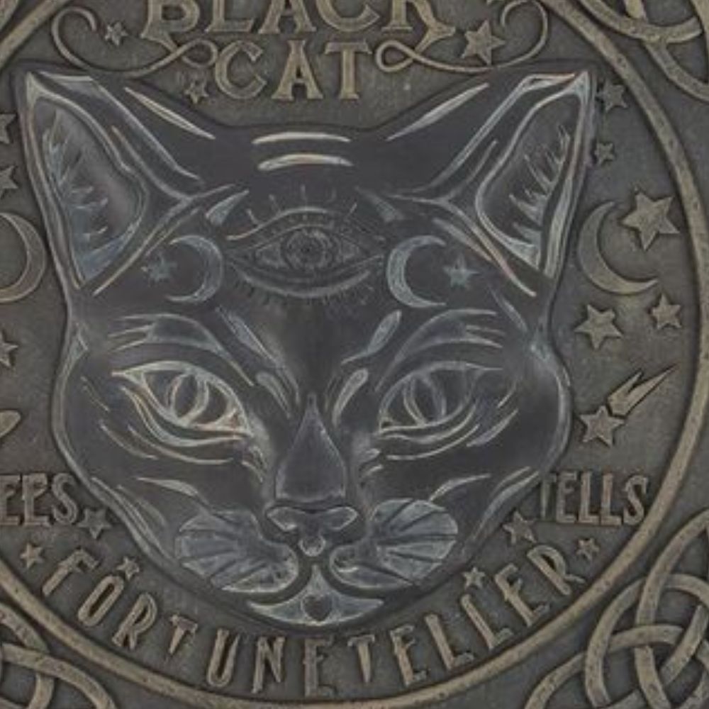 Black Cat Fortune Teller Sign