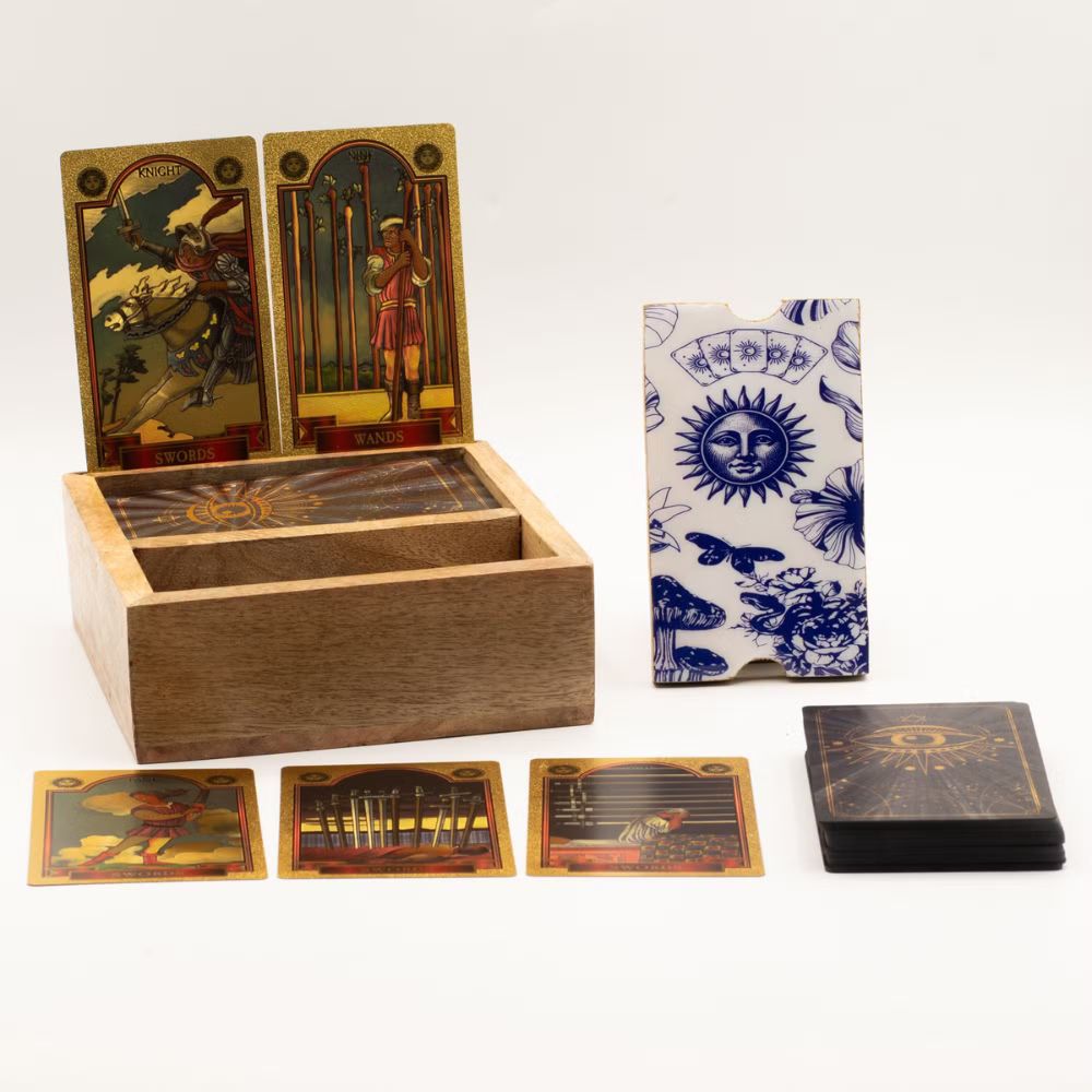 Two-Section Tarot Box with Daily Card Holder