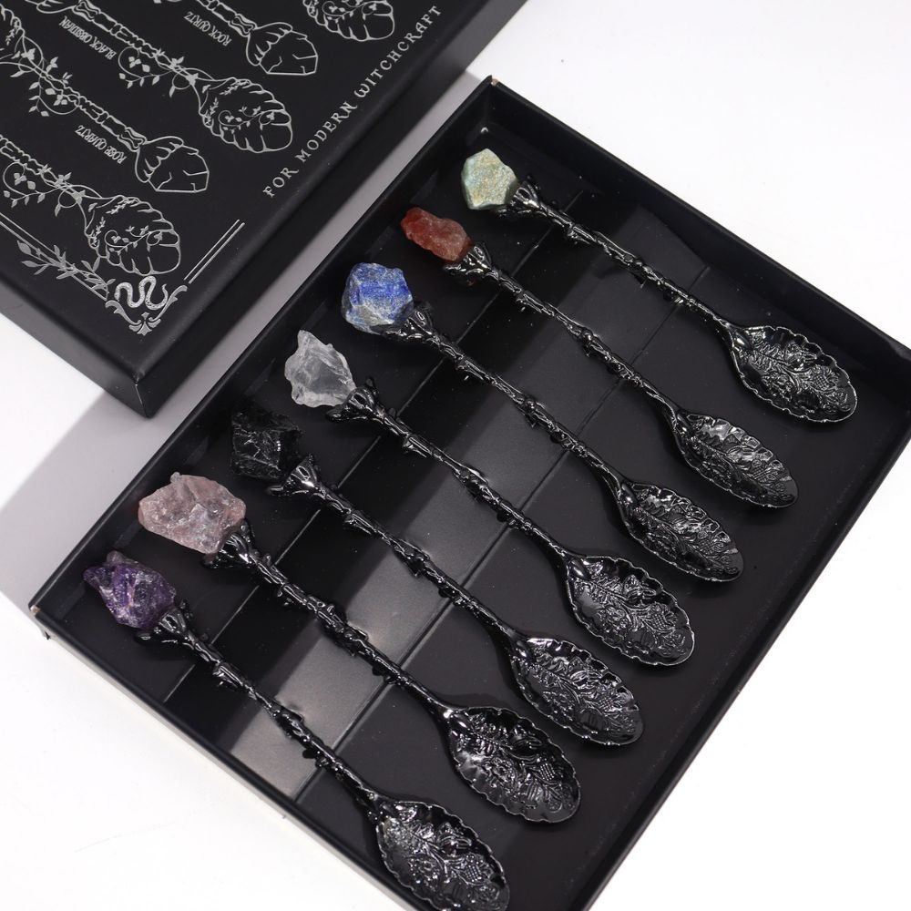 Ancient Witch Gemstone Spoons Gift Set