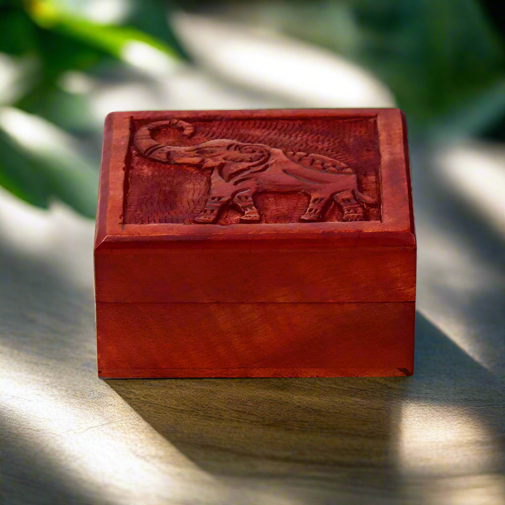 Hand Carved Trinket Box