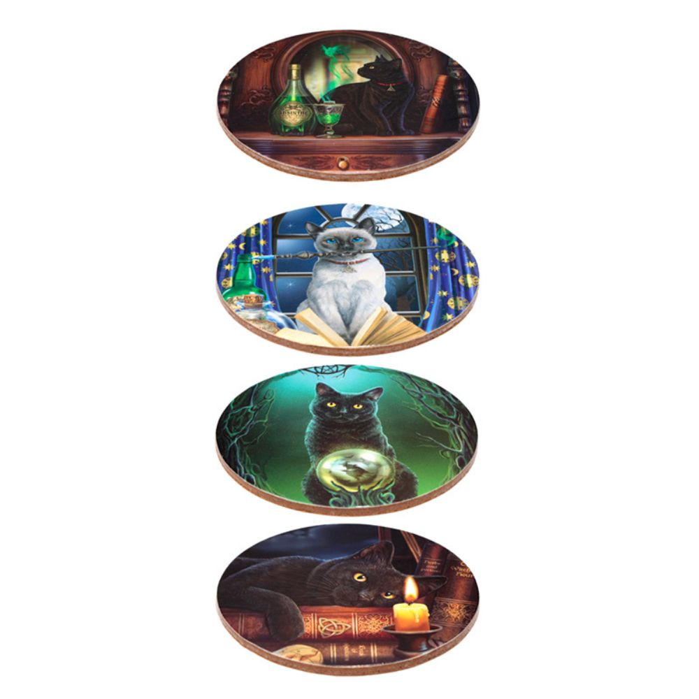 Lisa Parker set of four coaster - Magic Cats