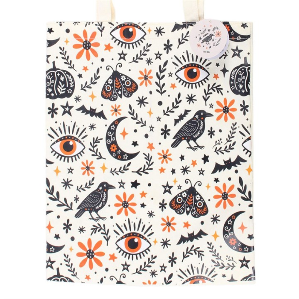 Frightful Folk Tote Bag – Gothic Autumn Design