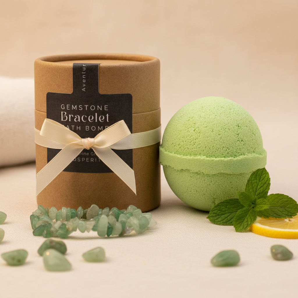Bath Bomb With Hidden Gemstone Bracelet