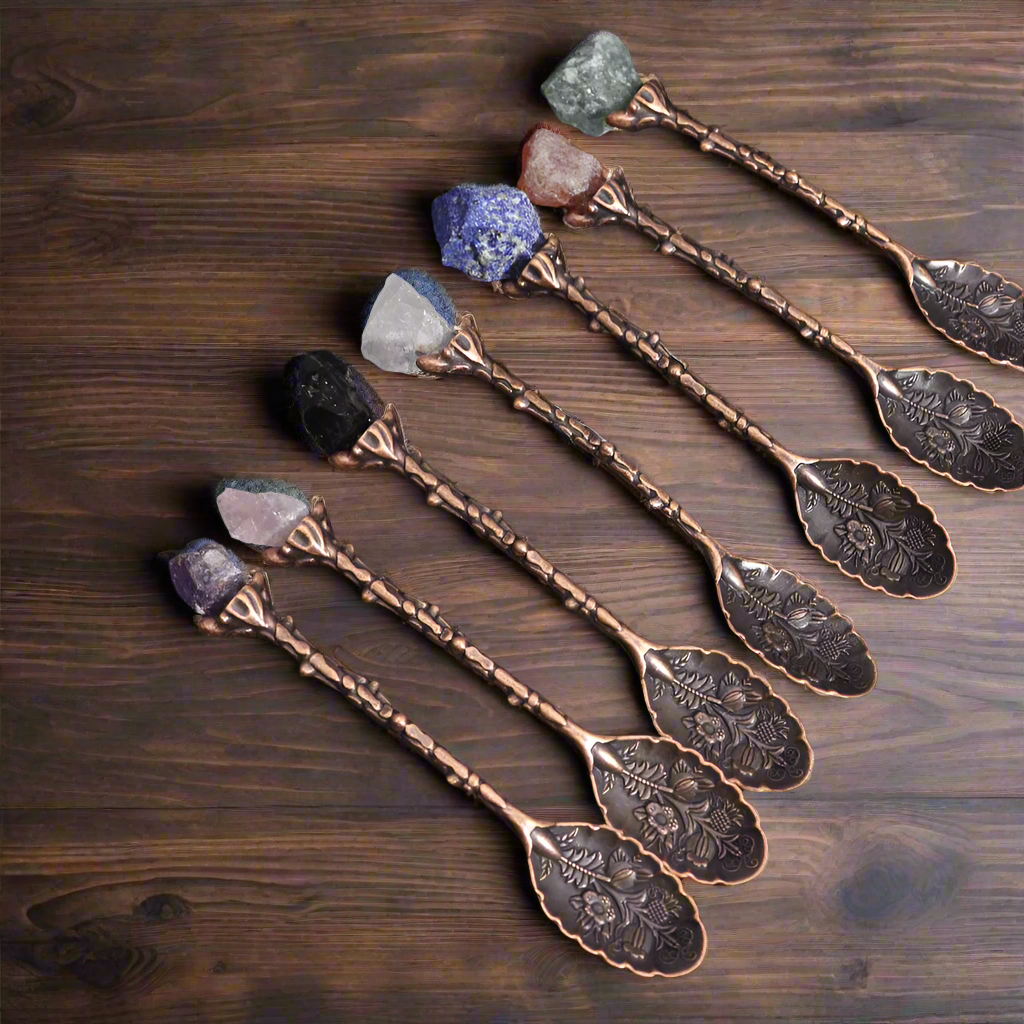 Ancient Witch Gemstone Spoons Gift Set