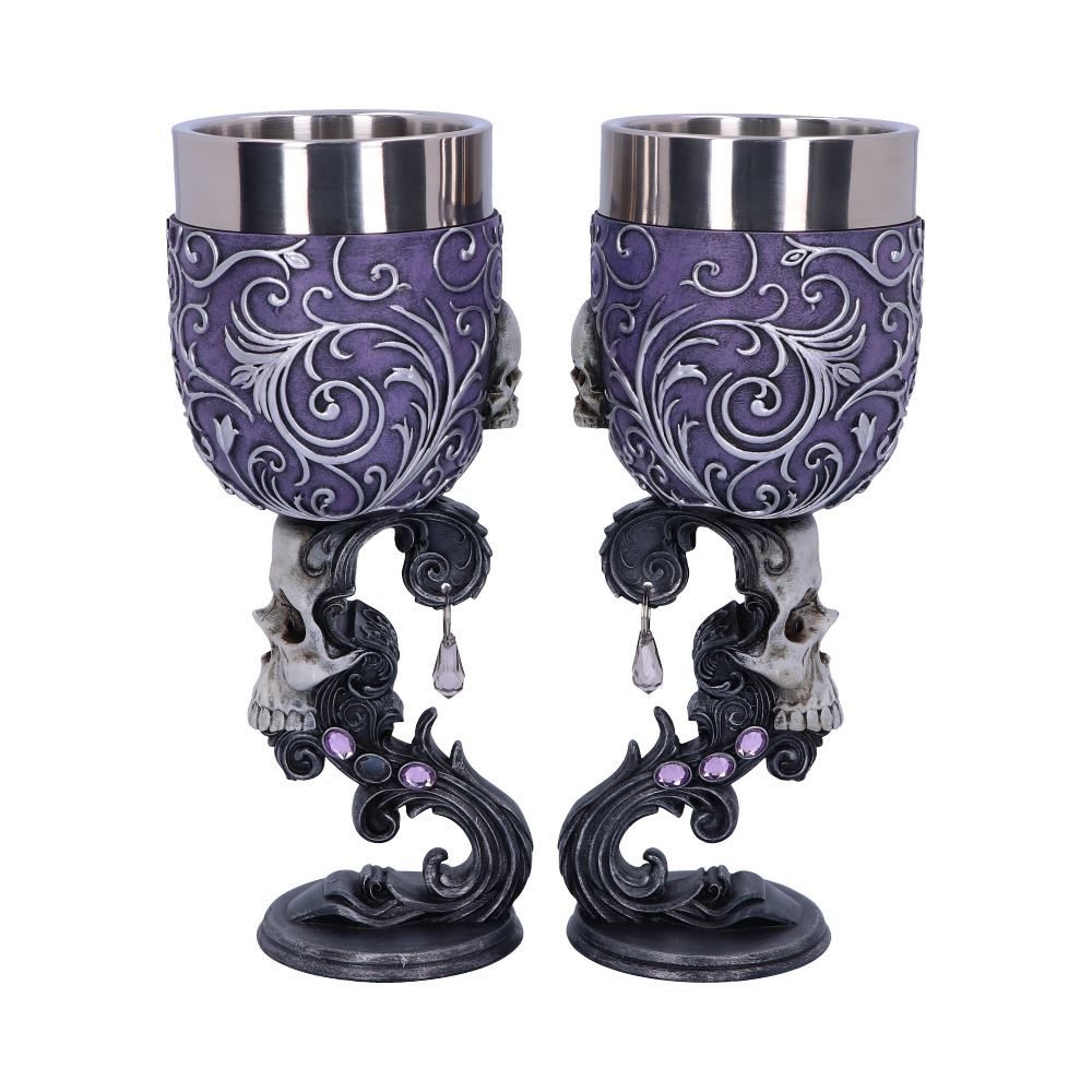 Death's Desire Twin Skull Heart Goblets