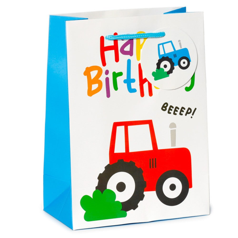 Happy Birthday Kids Tractor Gift Bag