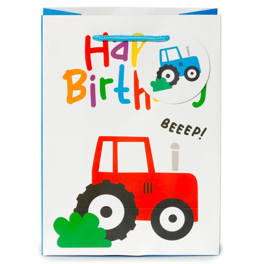 Happy Birthday Kids Tractor Gift Bag