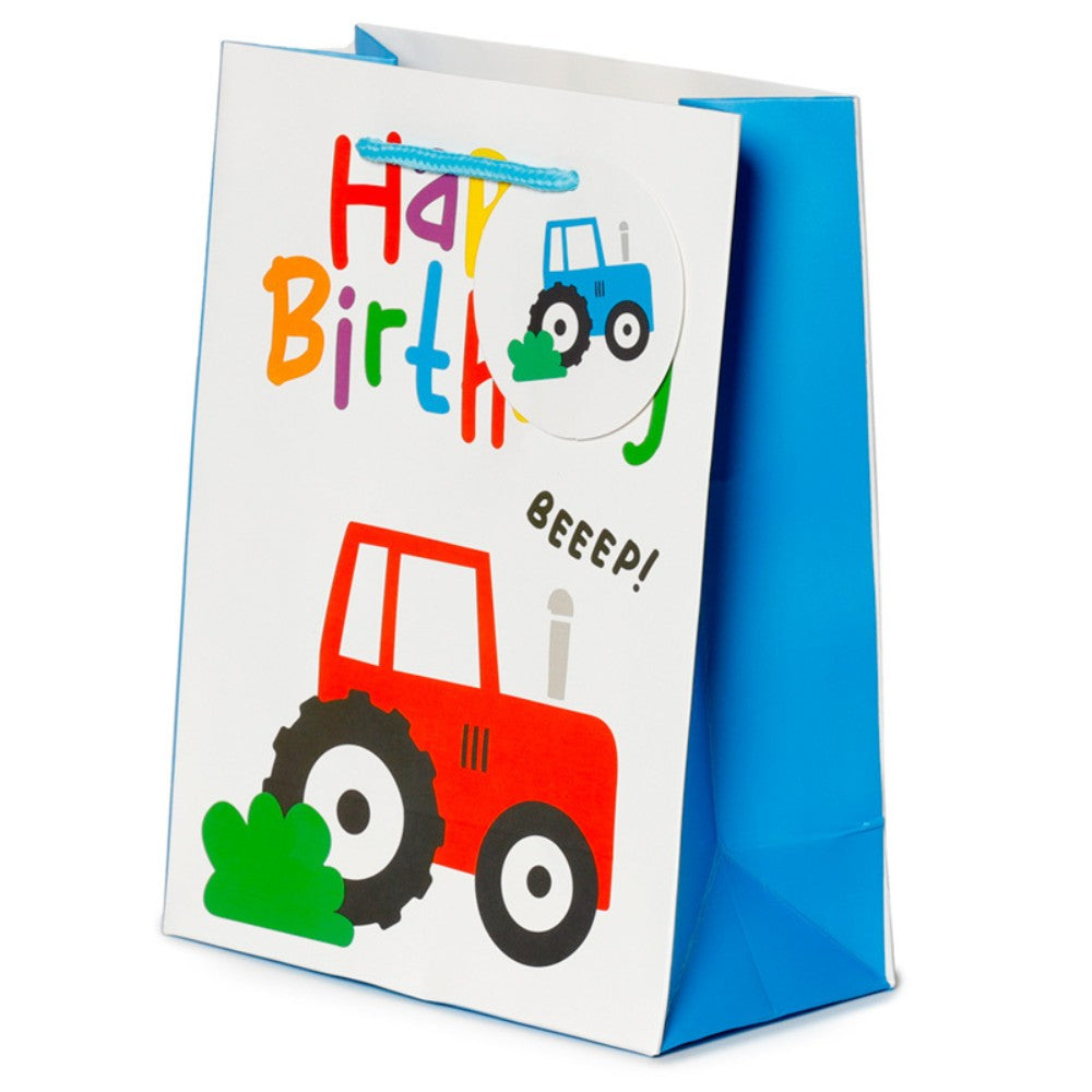 Happy Birthday Kids Tractor Gift Bag
