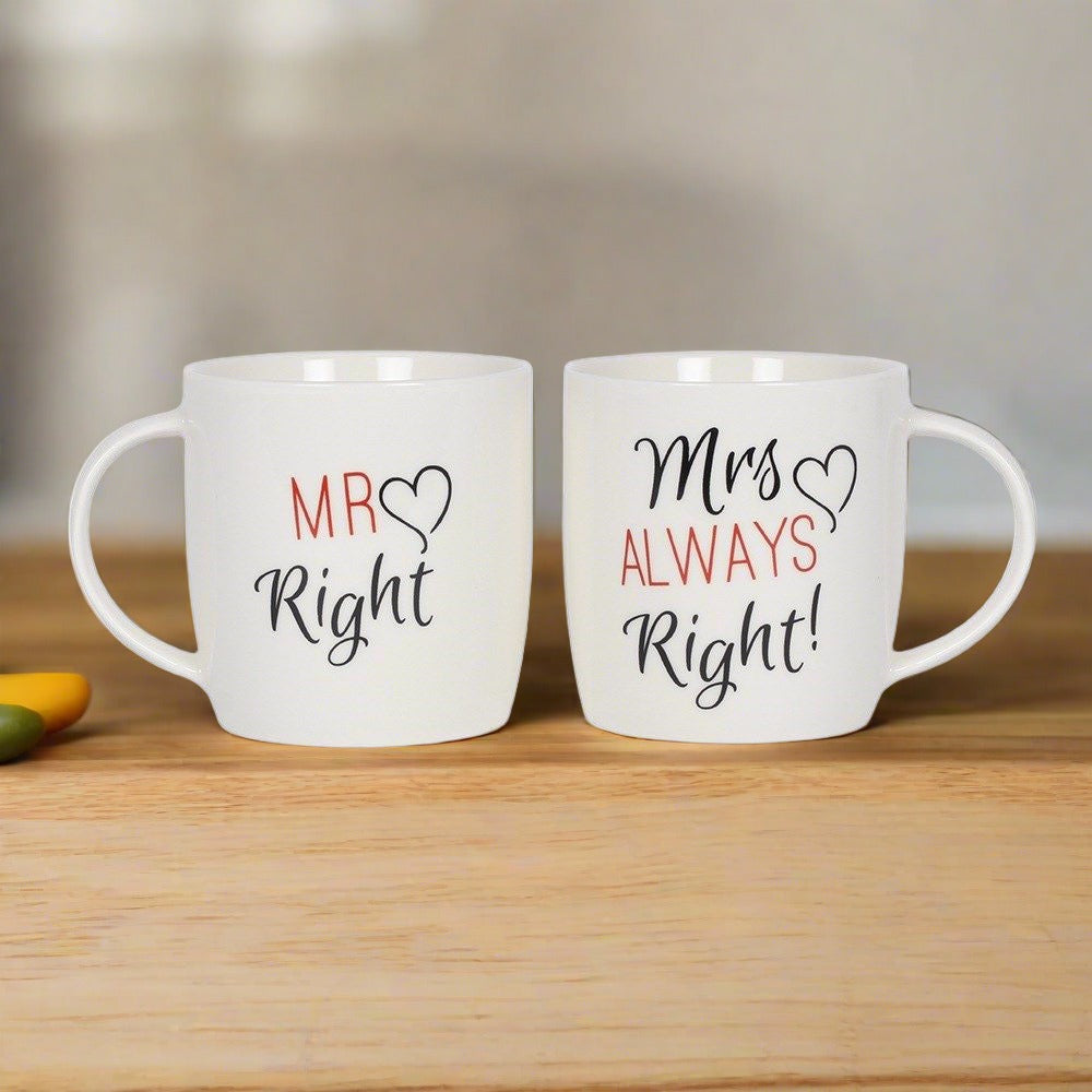 'Mr and Mrs' Mugs Gift Set