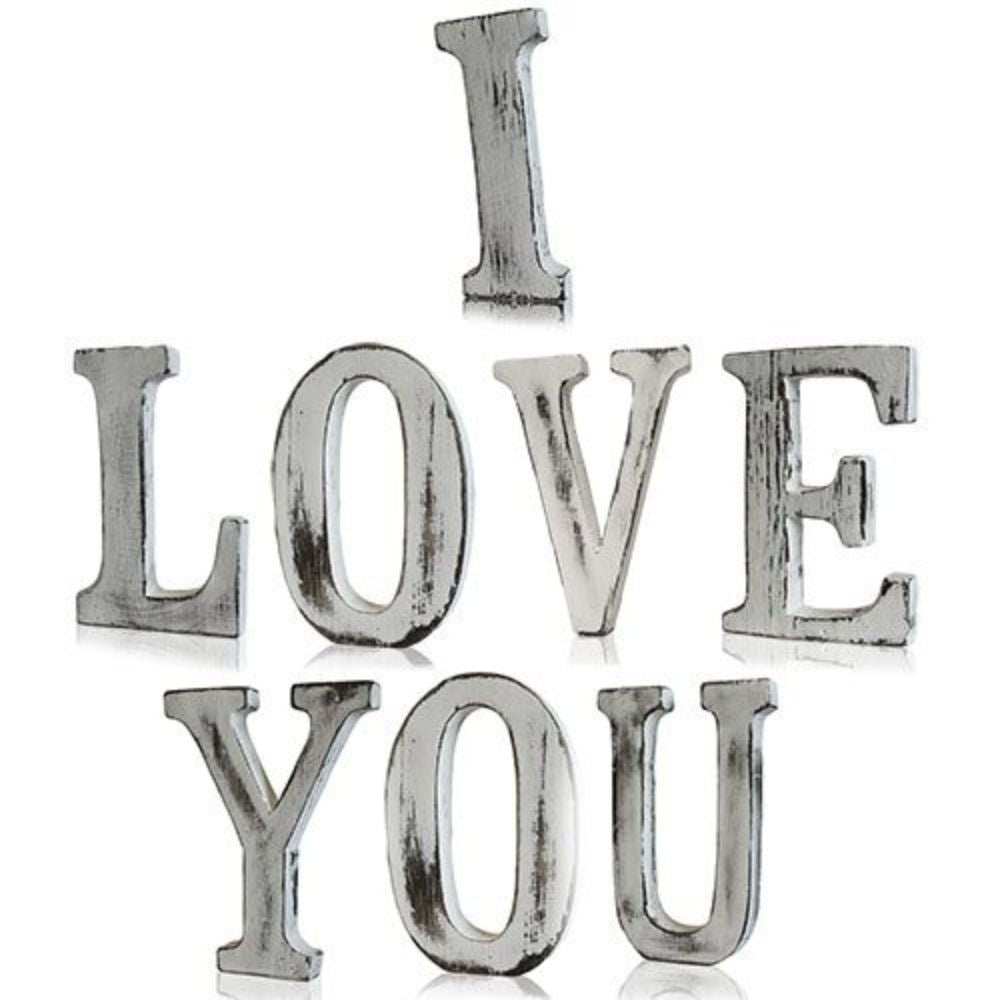 Shabby Chic Letters - 'I LOVE YOU'