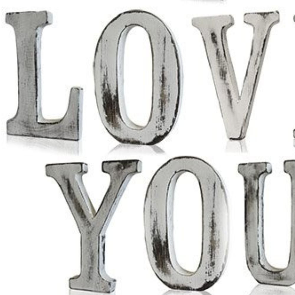 Shabby Chic Letters - 'I LOVE YOU'