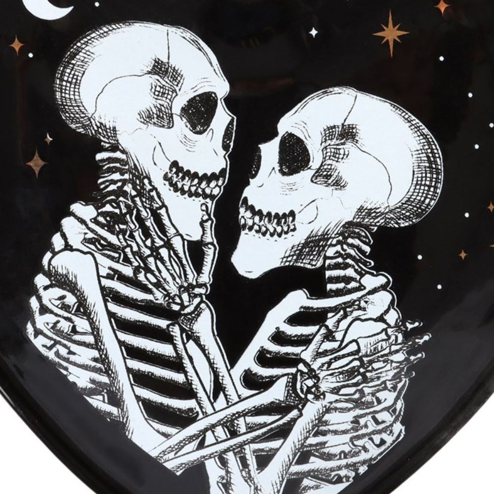 Skeleton Couple Heart Trinket Dish