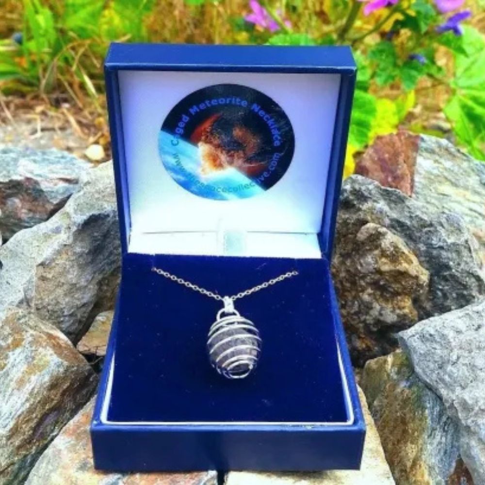 Touch of the cosmos: Chondrite Meteorite Pendant