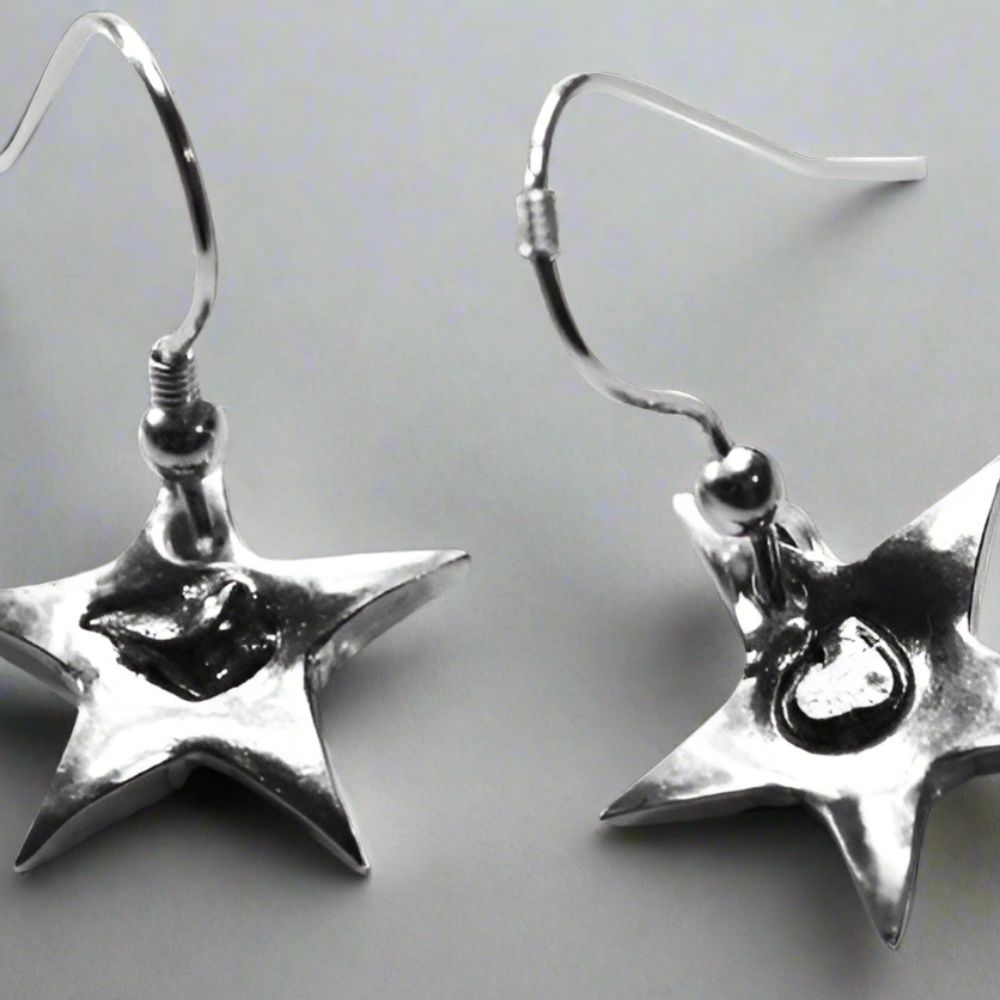 Sterling Silver - Captured Starlight Earrings - Certified