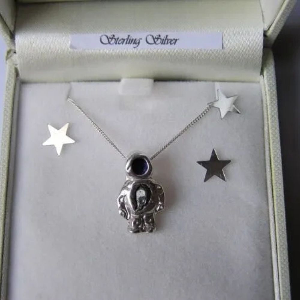 Sterling Silver - Spaceman Meteorite Pendant