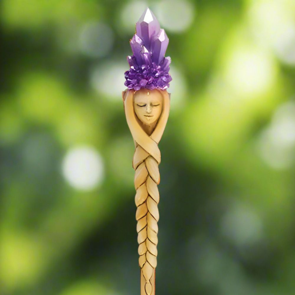 Purple Crystal Goddess Wand