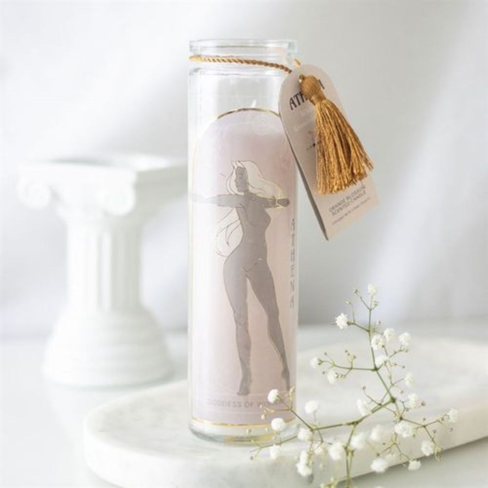 Goddess Tube Candles with Crystals