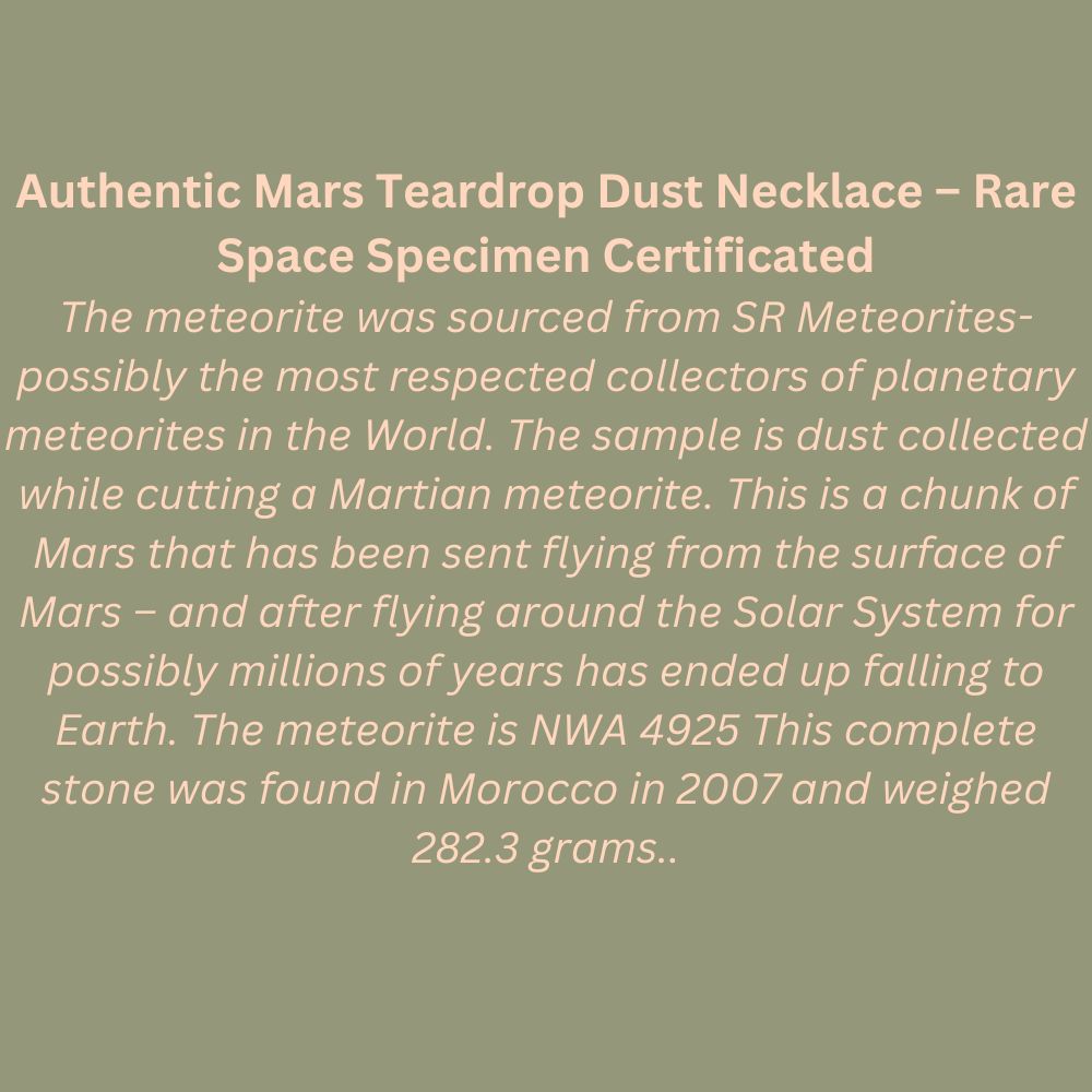 Sterling Silver - The Martian Tear: a celestial Pendant