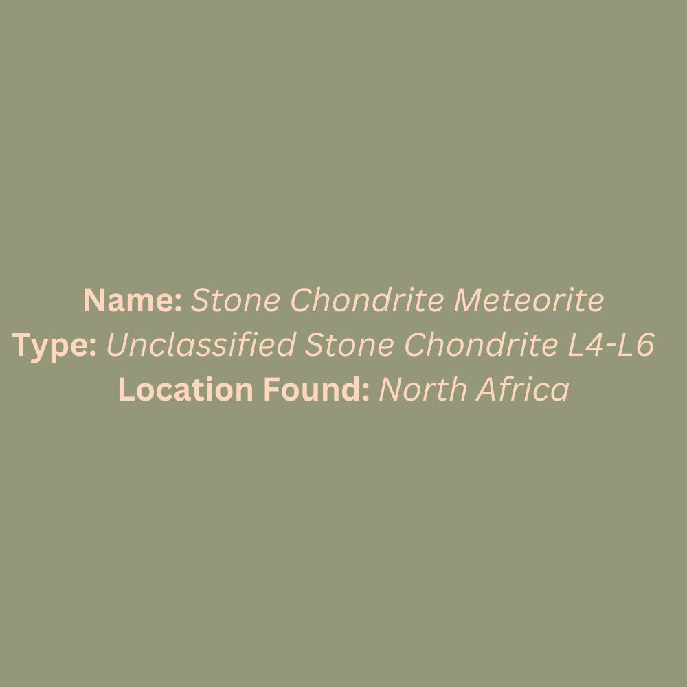 Touch of the cosmos: Chondrite Meteorite Pendant