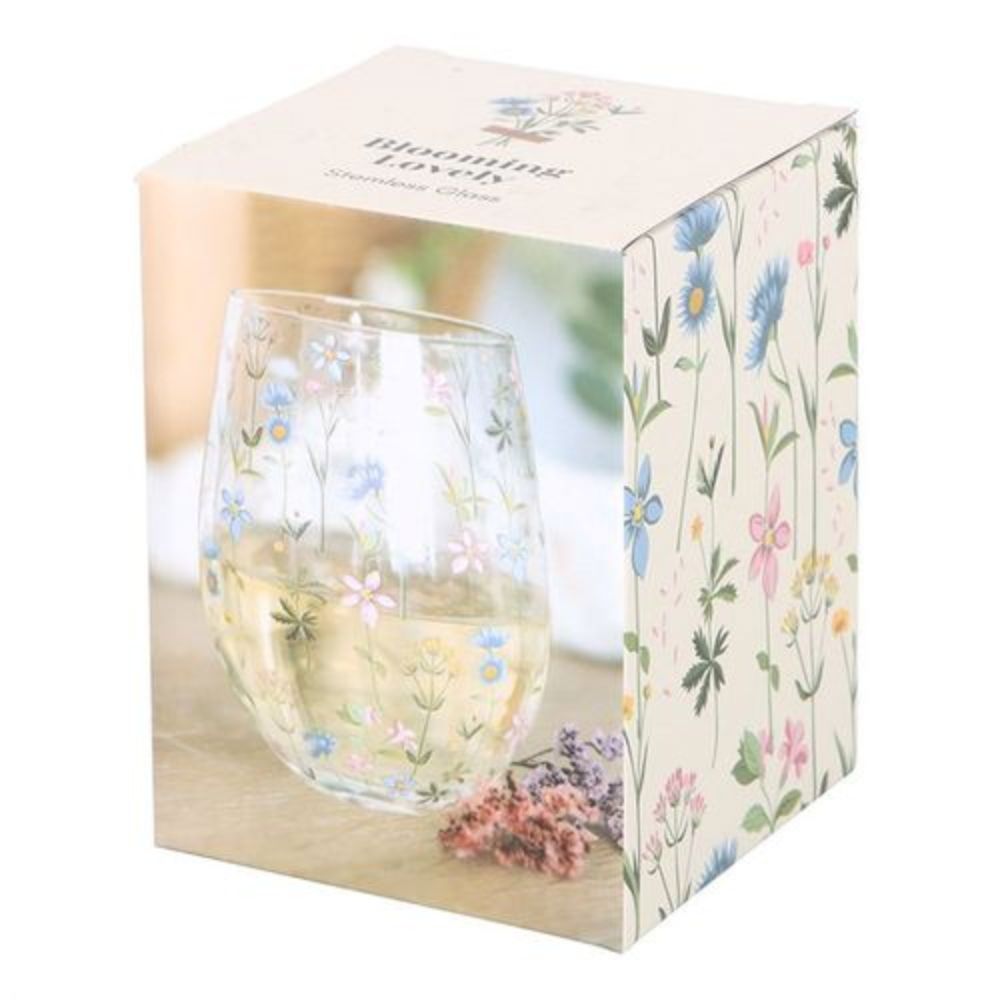 Floral Stemles Glass