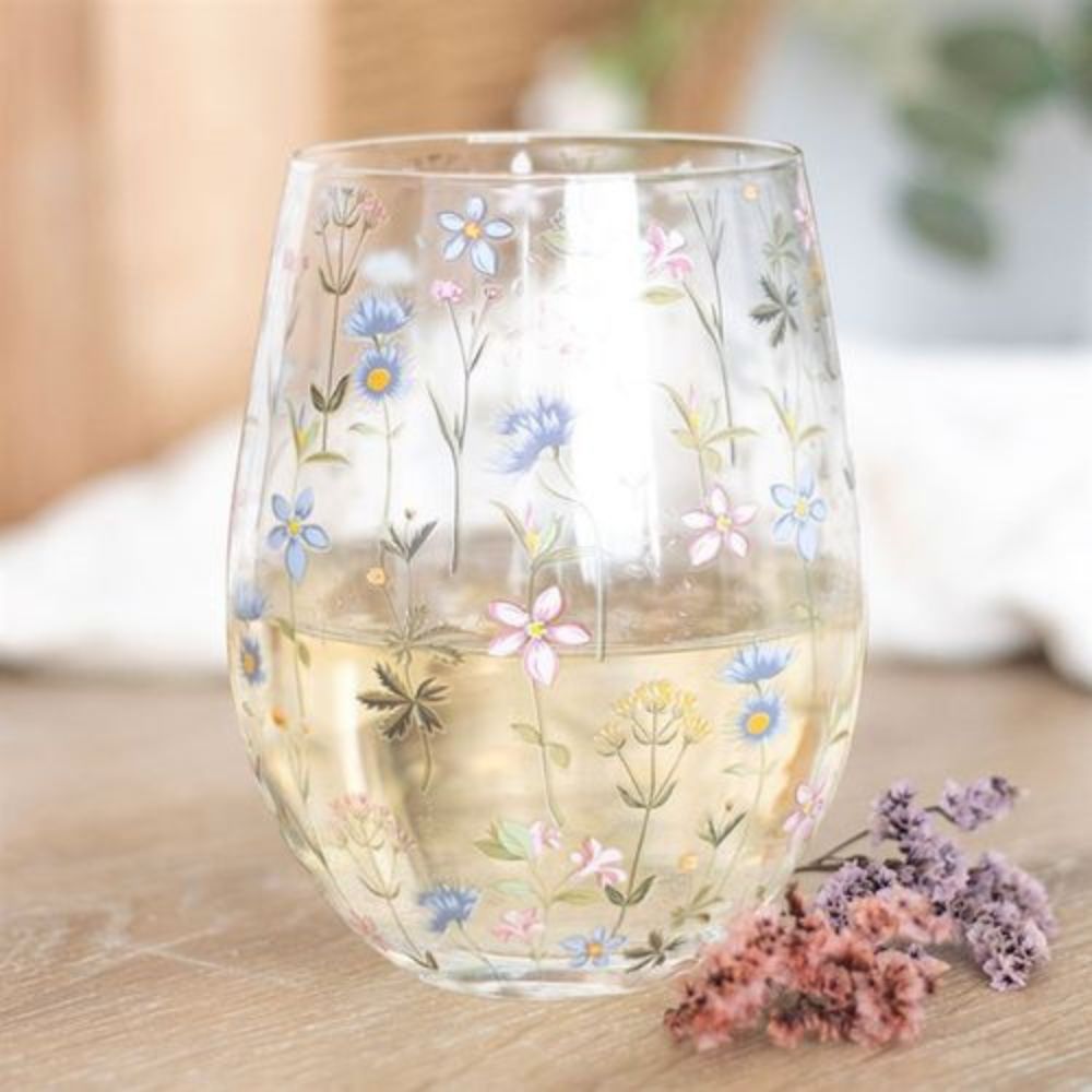 Floral Stemles Glass