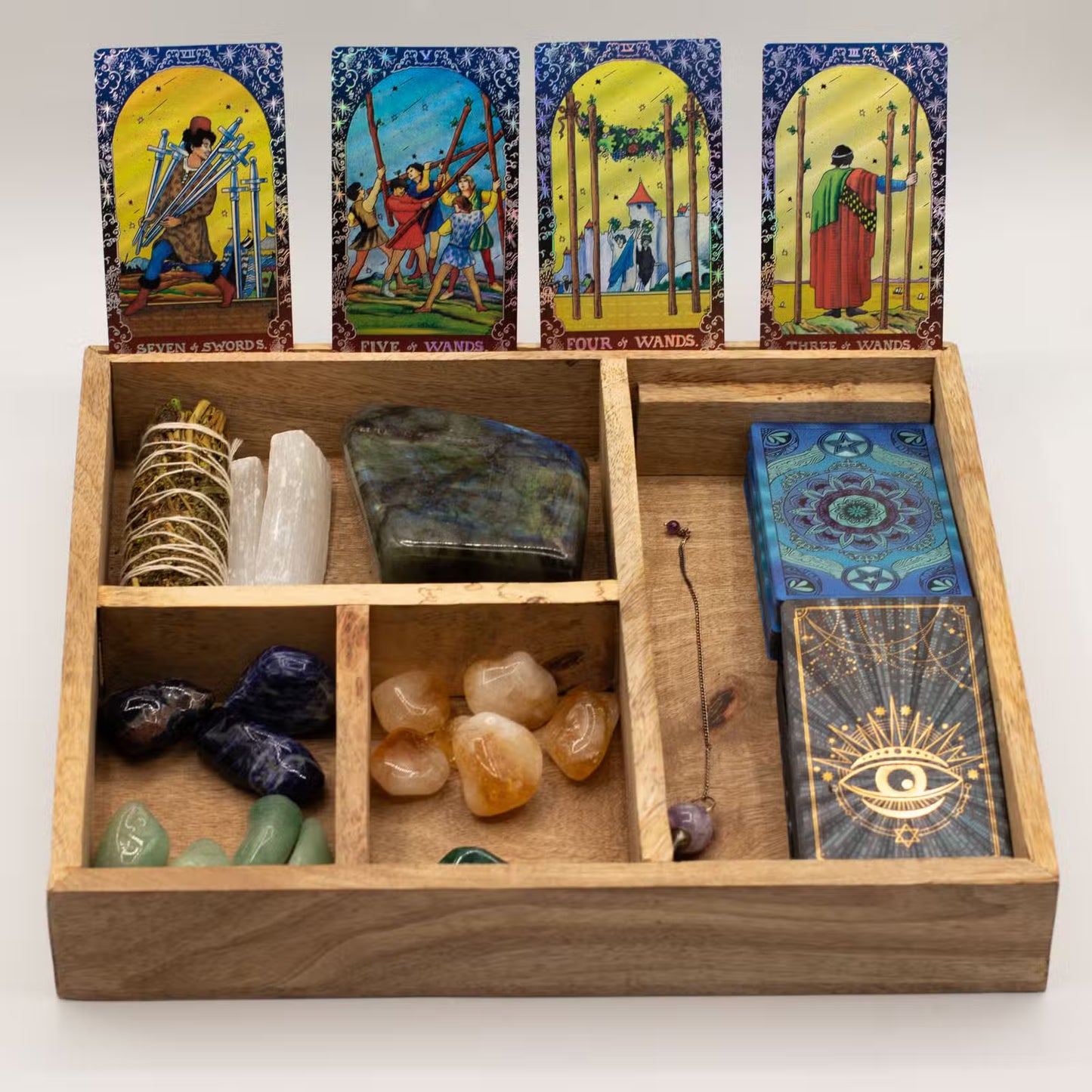 Handcrafted Mango Wood Tarot Box