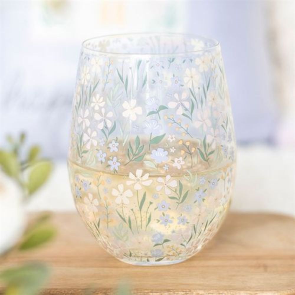 Floral Stemles Glass